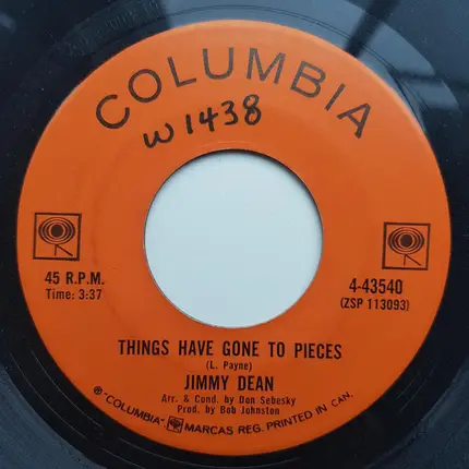 Jimmy Dean - Striker Bill / Things Have Gone To Pieces