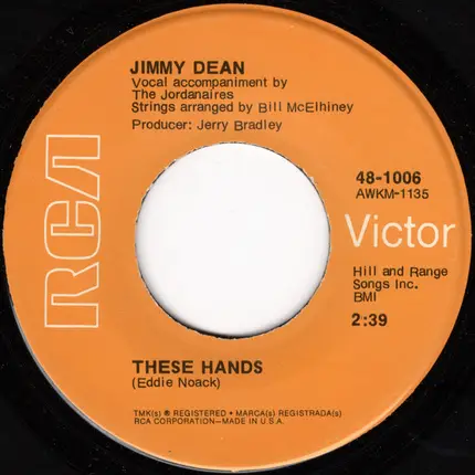 Jimmy Dean - Who Put The Leaving In Your Eyes / These Hands