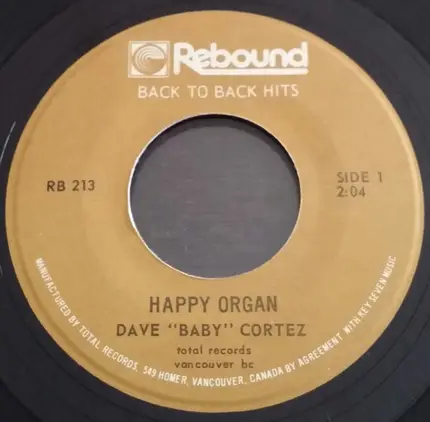 Jimmy Gilmer , Dave 'Baby' Cortez - Happy Organ / Sugar Shack
