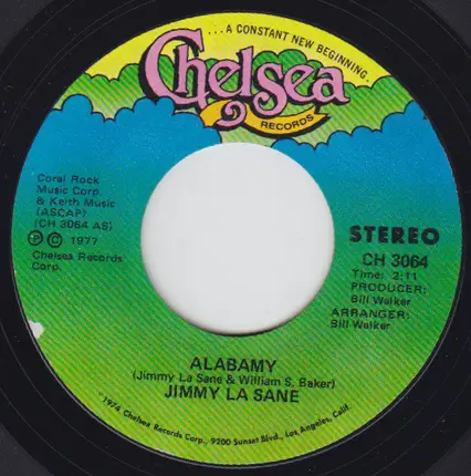 Jimmy La Sane - Alabamy / Movin' On Man