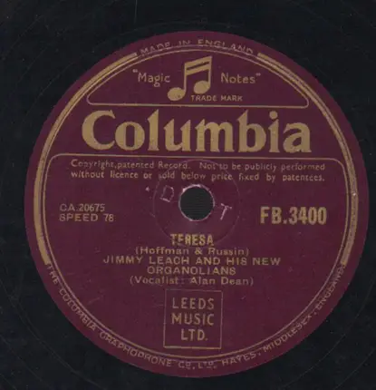 Jimmy Leach - Teresa / I May Be Wrong