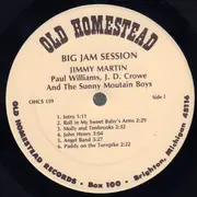 LP - Jimmy Martin , Paul Williams , J.D. Crowe And The Sunny Mountain Boys - Big Jam Session