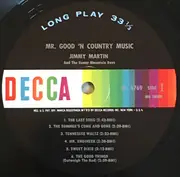 LP - Jimmy Martin And The Sunny Mountain Boys - Mr Good 'N Country Music - Mono