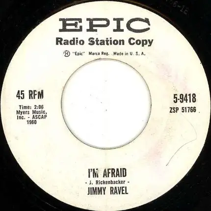 Jimmy Ravel - The Wrong Way / I'm Afraid