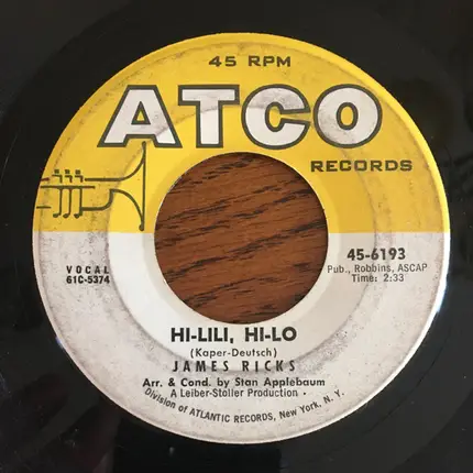 Jimmy Ricks - Young At Heart / Hi-Lili, Hi-Lo