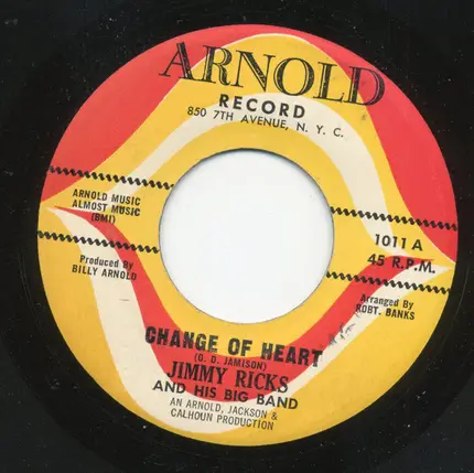 Jimmy Ricks - Change Of Heart / Canadian Sunset