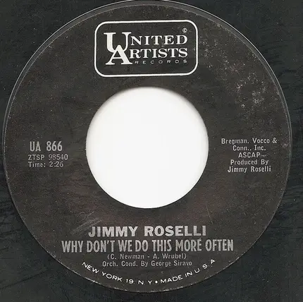 Jimmy Roselli - Laugh It Off / Why Don't We Do This More Often