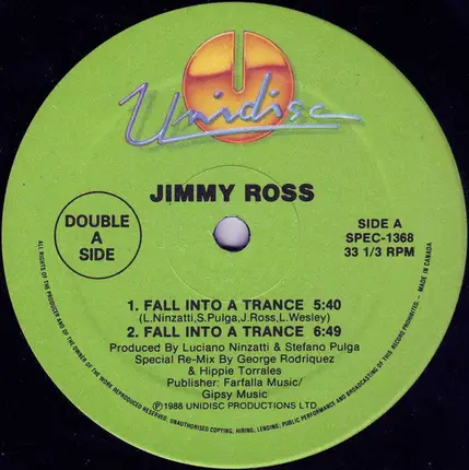 Jimmy Ross / Kano - Fall Into A Trance / Another Life / Can't Hold Back