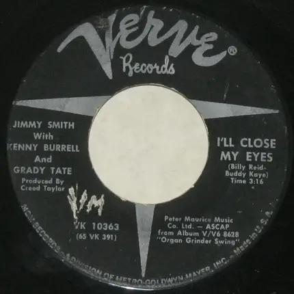 Jimmy Smith With Kenny Burrell And Grady Tate - The Organ Grinder Swing