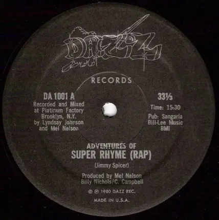 Jimmy Spicer - Adventures Of Super Rhyme (Rap)