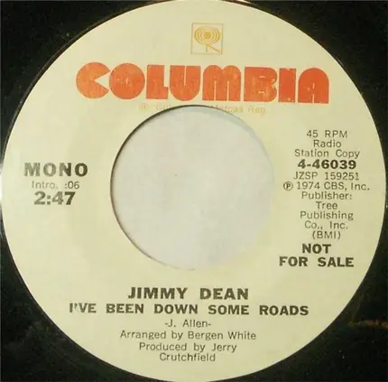 Jimmy Dean - I've Been Down Some Roads