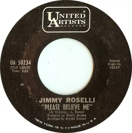 Jimmy Roselli - Please Believe Me