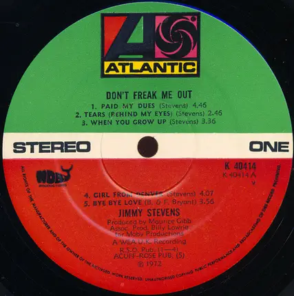 Jimmy Stevens - Don't Freak Me Out