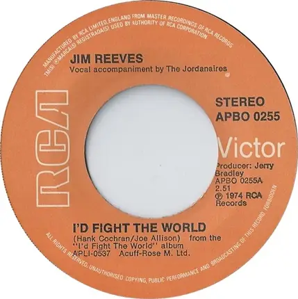Jim Reeves - I'd Fight The World