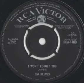 Jim Reeves - I Won't Forget You