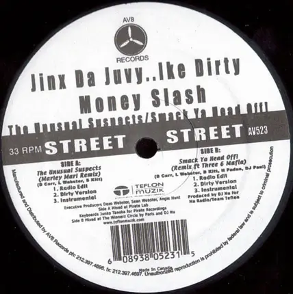 Jinx Da Juvy - The Unusual Suspects (Marley Marl Remix) / Smack Ya Head Off! (Remix)