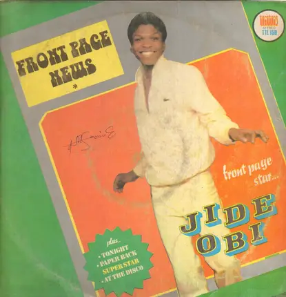 Jide Obi - Front Page News