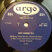 LP - Jill Balcon / Hugh Burden / Michael Hordern / Cecil Day Lewis / John Stride / Gary Watson / Patrick - What Passing Bell