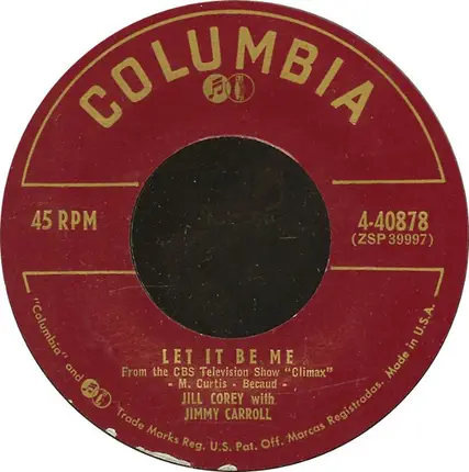 Jill Corey With Jimmy Carroll - Let It Be Me