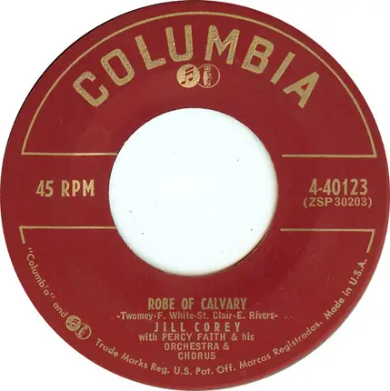 Jill Corey With Percy Faith And His Orchestra And Chorus - Minneapolis / Robe Of Calvary