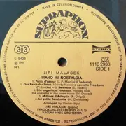 LP - Malásek / Václav Hybš Orchestra - Nostalgický Klavír / Piano In Nostalgia - Orange Labels