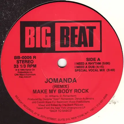 Jomanda - Make My Body Rock (Feel It)