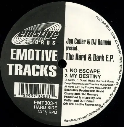 Jon Cutler & DJ Romain - The Hard & Dark E.P.