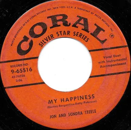 Jon And Sondra Steele - My Happiness / Rememb'ring