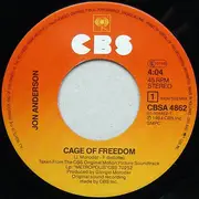 7inch Vinyl Single - Jon Anderson - Cage Of Freedom