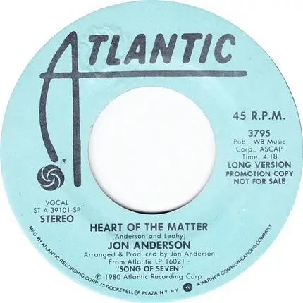Jon Anderson - Heart Of The Matter