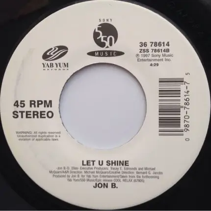 Jon B - Don't Say / Let U Shine
