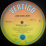 12inch Vinyl Single - Jon Bon Jovi - Never Say Die