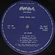 LP - Jon Benns - Benns Means Laffs - Stereo