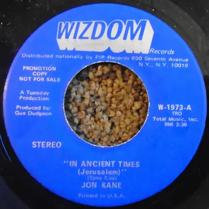 Jon Kane - In Ancient Times (Jerusalem)