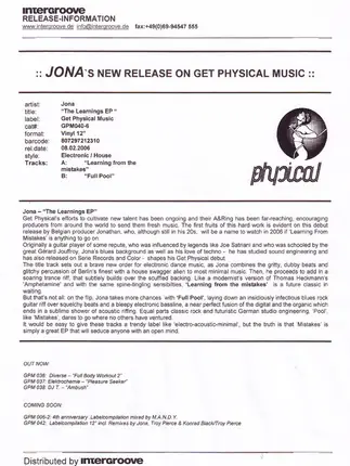 Jona - The Learnings