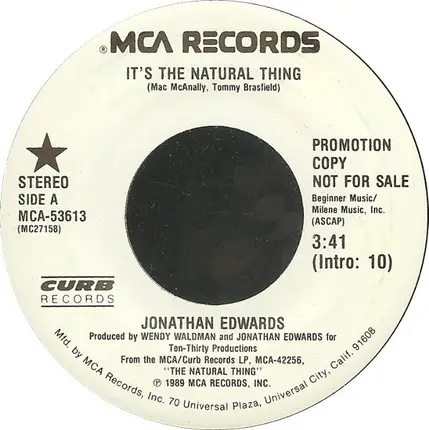 Jonathan Edwards - It's The Natural Thing