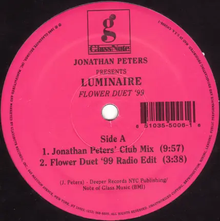 Jonathan Peters Presents Luminaire - Flower Duet '99