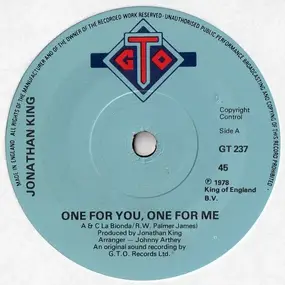 Jonathan King - One For You, One For Me