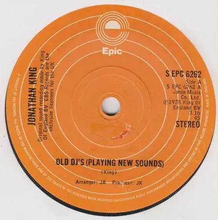 Jonathan King - Old D.J.'s (Playing New Sounds)
