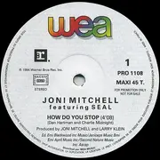 12inch Vinyl Single - Joni Mitchell Featuring Seal - How Do You Stop - Promo