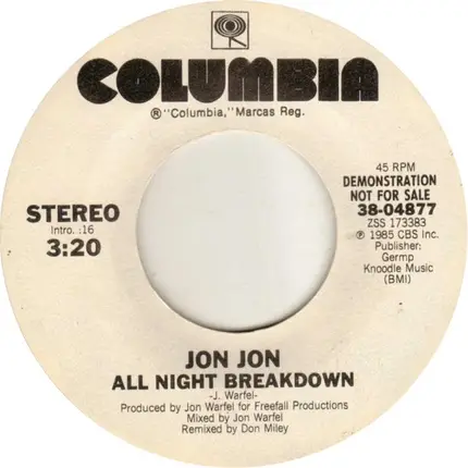 Jon Jon - All Night Breakdown