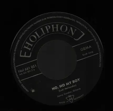 Jonny Sandor - Umarme Mich / No, No, My Boy