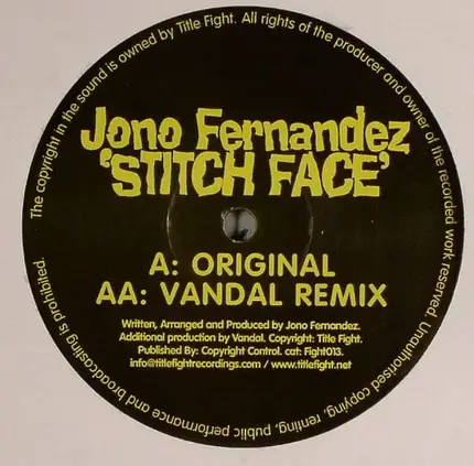 Jono Fernandez - Stitch Face