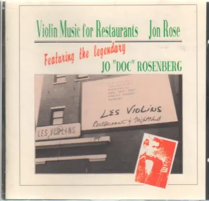Jon Rose - Violin Music for Restaurants