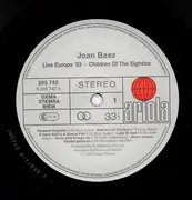 LP - Joan Baez - Live Europe 83 - Children Of The Eighties