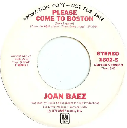 Joan Baez - Please Come To Boston