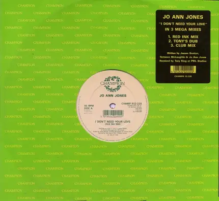 Jo Ann Jones - I Don't Need Your Love