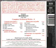 CD - Joaquín Rodrigo , Max Bragado Darman , Daniel Ligorio , Orquesta Sinfónica de Castilla y León - Piano Concerto / Musica para un Jardin (Complete Orchestral Works, Vol. 4)