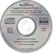 CD - Rodrigo - Complete Orchestral Works • 2 - Concierto De Aranjuez / Fantasía Para Un Gentilhombre / Concierto Andaluz