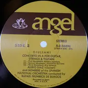 LP - Rodrigo / Giuliani - Concierto De Aranjuez For Guitar & Orchestra - Concerto In A For Guitar, Strings & Timpani